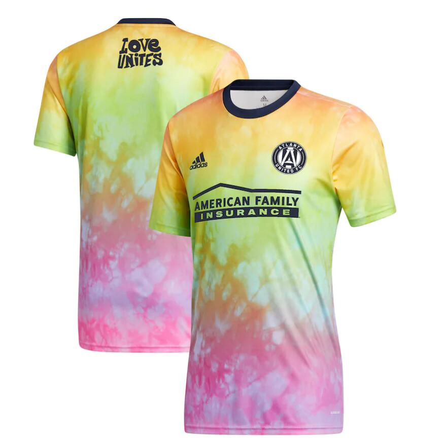 2021/22 Atlanta United FC Pride Pre-Match Soccer Jersey Shirt